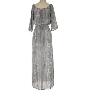 Lascana grey maxi dress with 3/4 sleeves